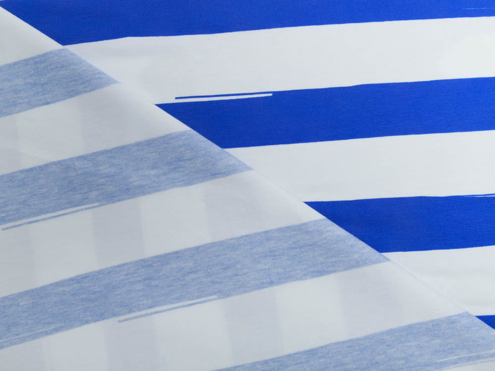 Jersey Bordürenstoff Swafing Fans - Fans auf Streifen