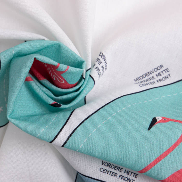 Webware Baumwolle Digitaldruck PANEL ca. 60 x 145 cm für Behelfsmasken - 12 Motive für Frauen und Mädchen - weiß