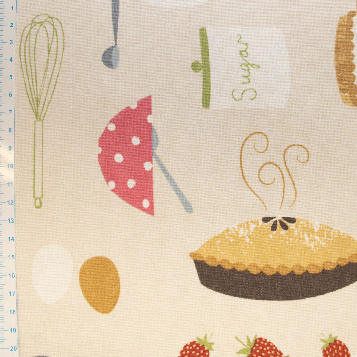 Dekostoff Half-Panama Leinenoptik - Kuchenzeit - Champagne