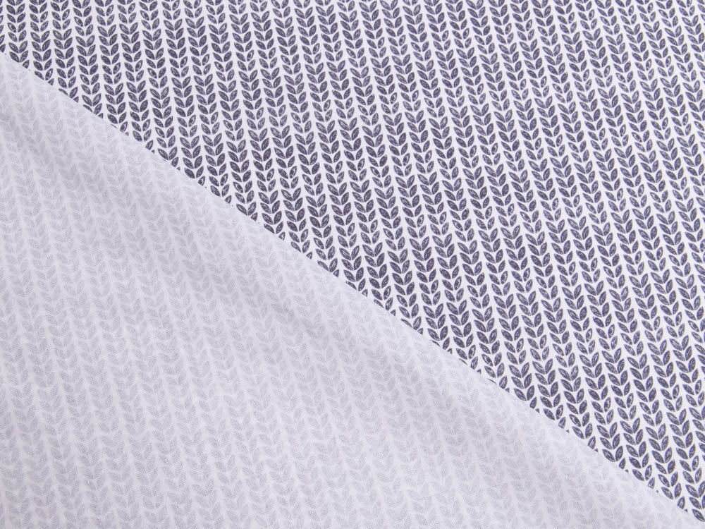 Webware Baumwolle Patchwork - Blätter - creme