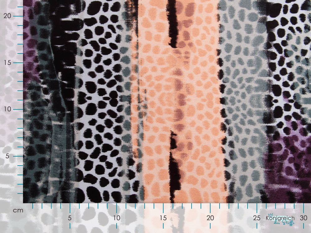 Jersey Viskose Swafing Selina - Animalprint - stein