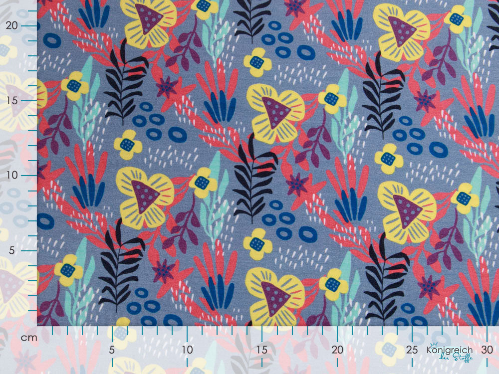 Jersey Viskose Swafing Boho Bravo by Jolijou - Blumen und Gräser