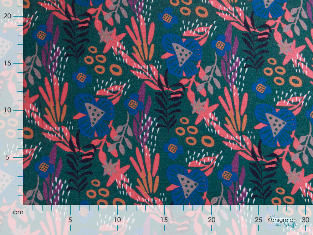 Jersey Viskose Swafing Boho Bravo by Jolijou - Blumen und Gräser