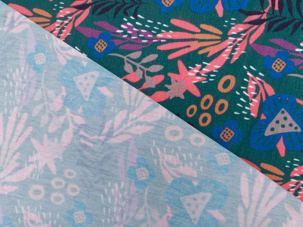 Jersey Viskose Swafing Boho Bravo by Jolijou - Blumen und Gräser