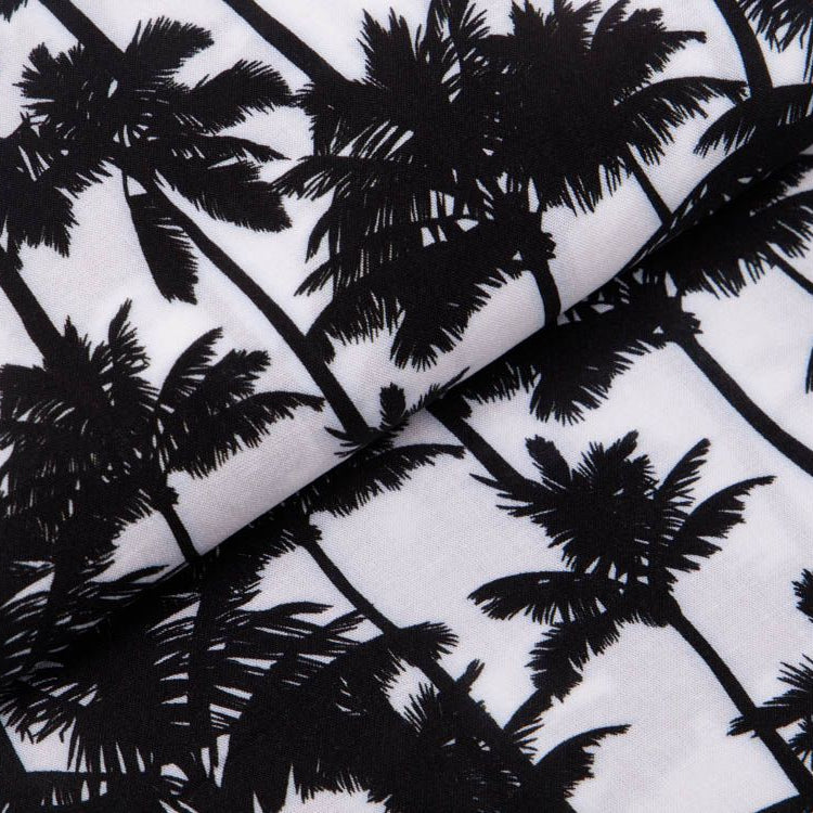 Webware Viskose Swafing Daytona - Palmen - schwarz
