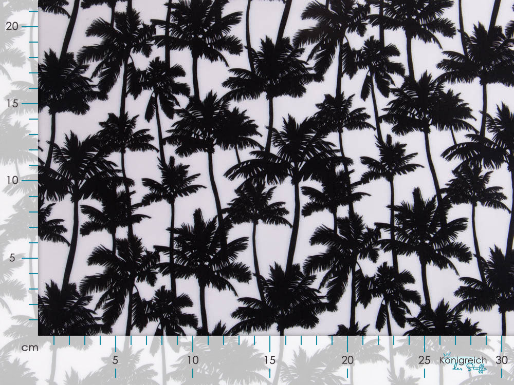 Webware Viskose Swafing Daytona - Palmen - schwarz