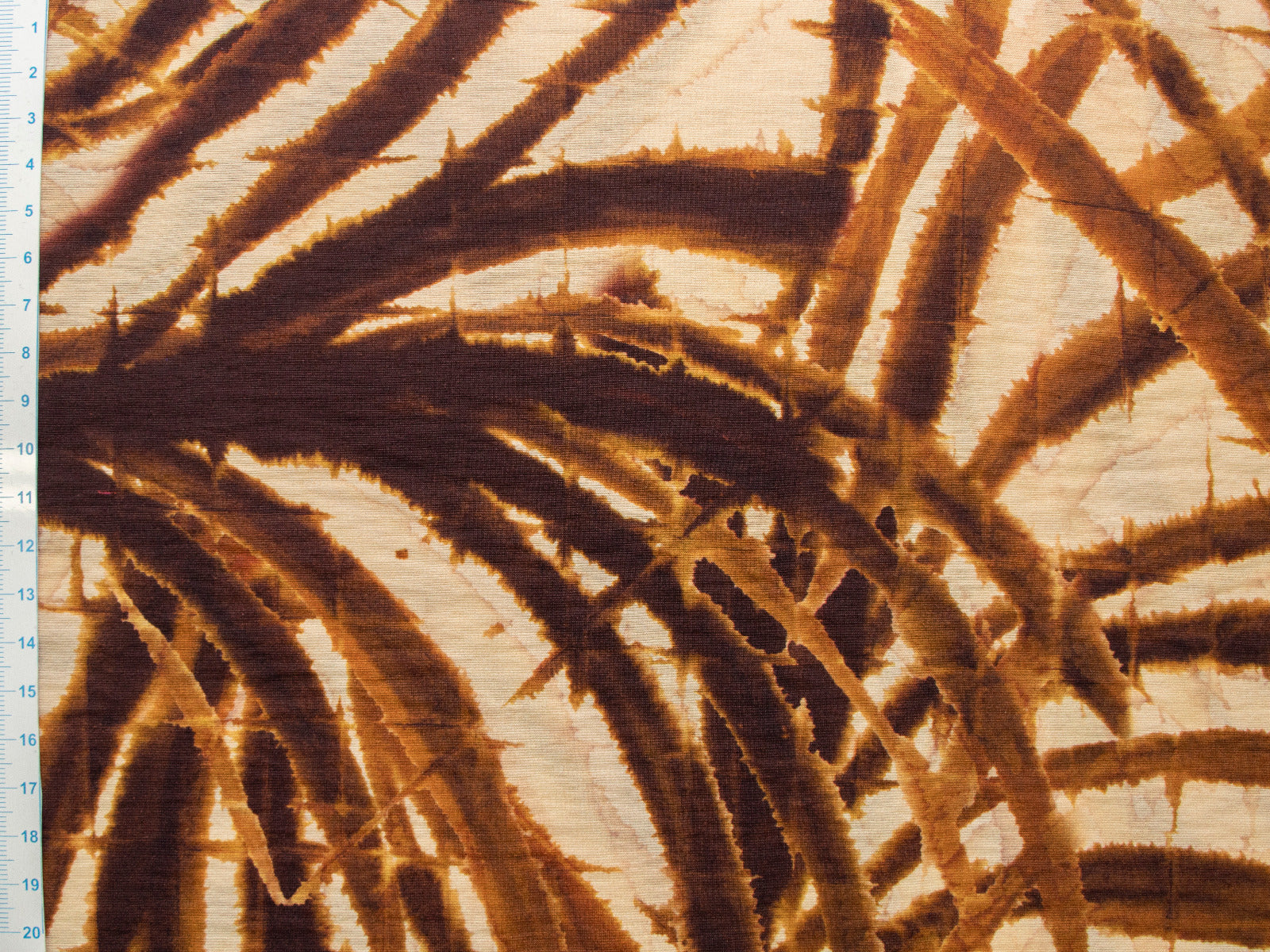 Webware Viskose - Bambusblätter - braun