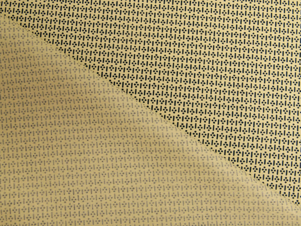 Webware Baumwolle Patchwork - Punkte und Striche - gelb