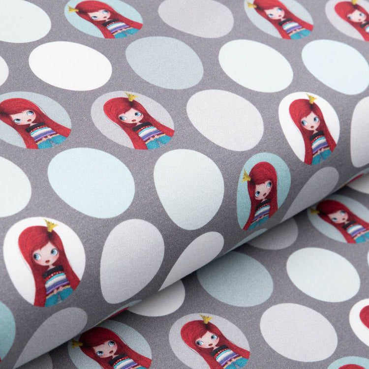 Jersey Eigenproduktion KDS - KDS Prinzessin - grau