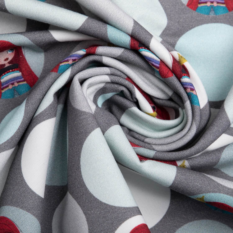 Jersey Eigenproduktion KDS - KDS Prinzessin - grau