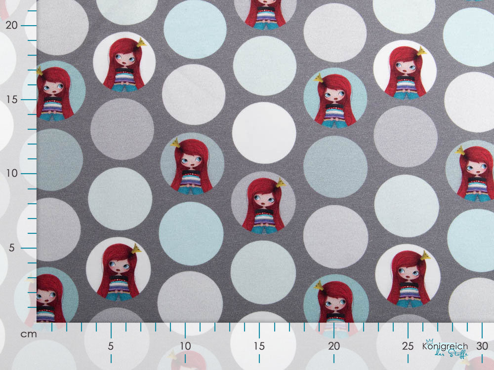Jersey Eigenproduktion KDS - KDS Prinzessin - grau
