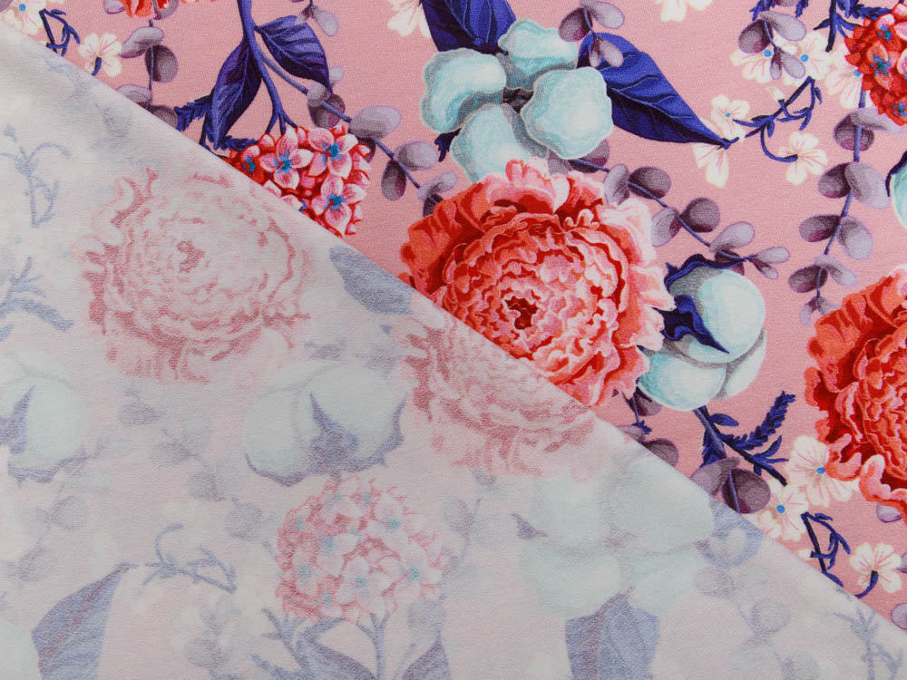 Jersey Viskose Crepe - Fräulein von Julie - Blüten - rosa