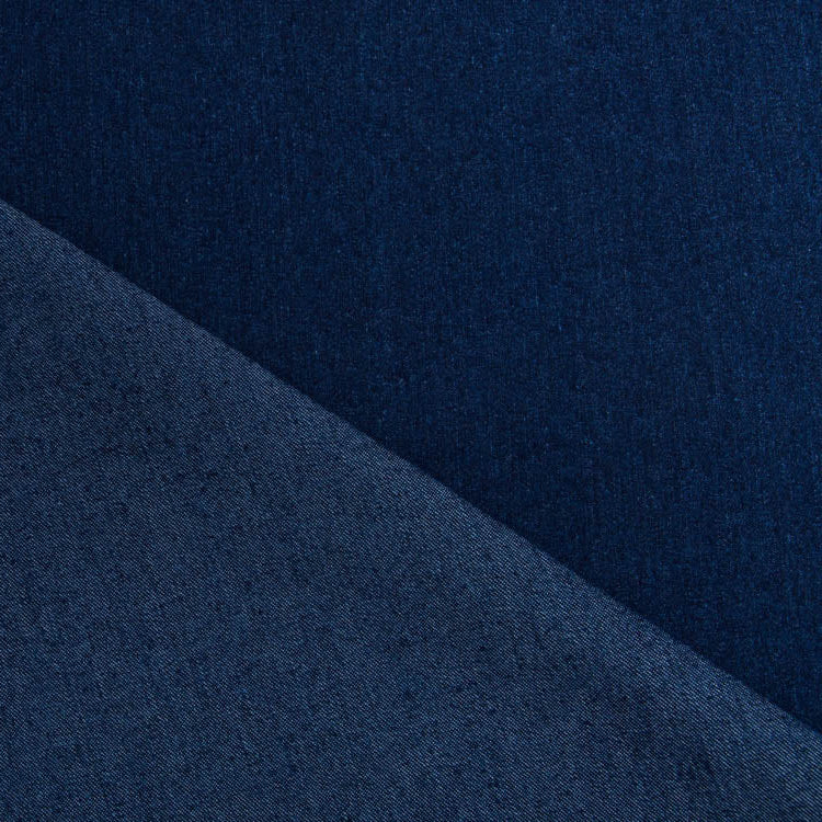 Recycled Stretch Jeansstoff - uni dunkles jeansblau