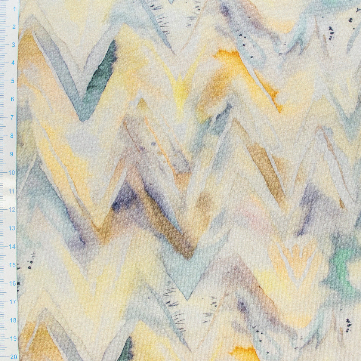 Jersey Digitaldruck - Watercolour Zick Zack