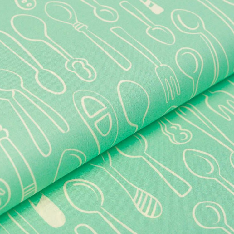 Webware Baumwolle Organic Pigmentdruck by Hamburger Liebe In my Kitchen - Besteck