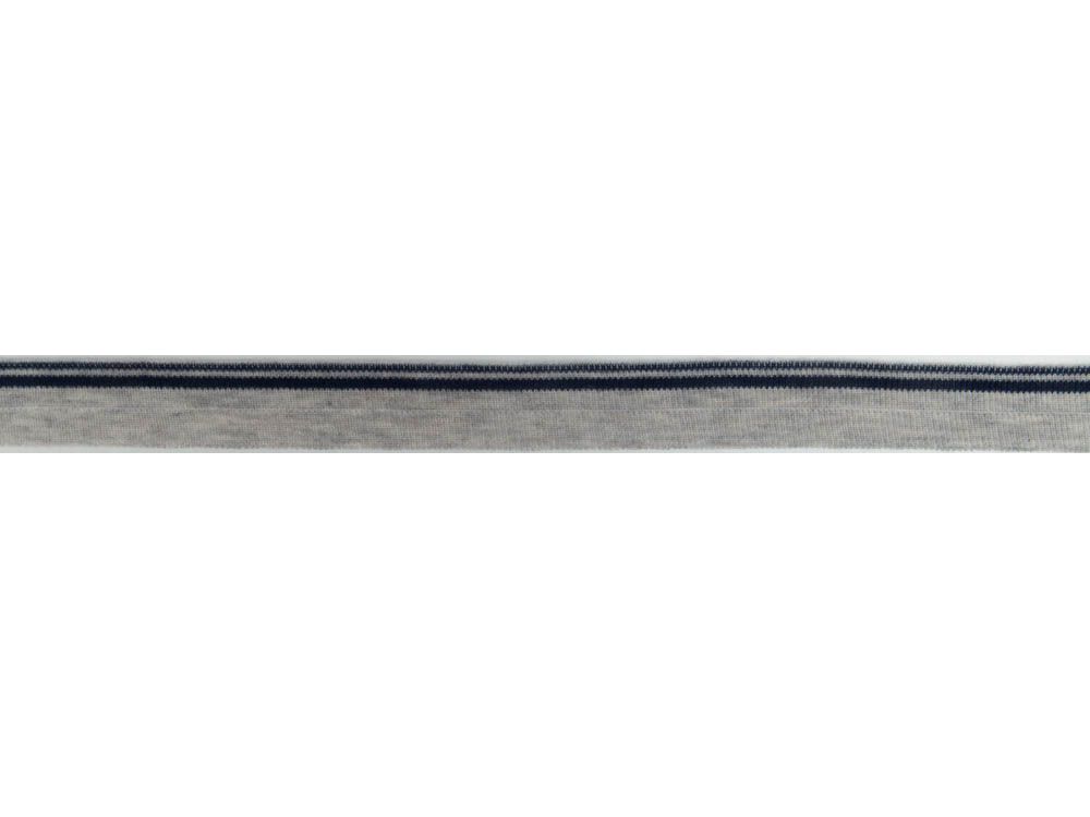 Elastisches Einfassband Jersey mit Falz ca. 20 mm breit - Streifen
