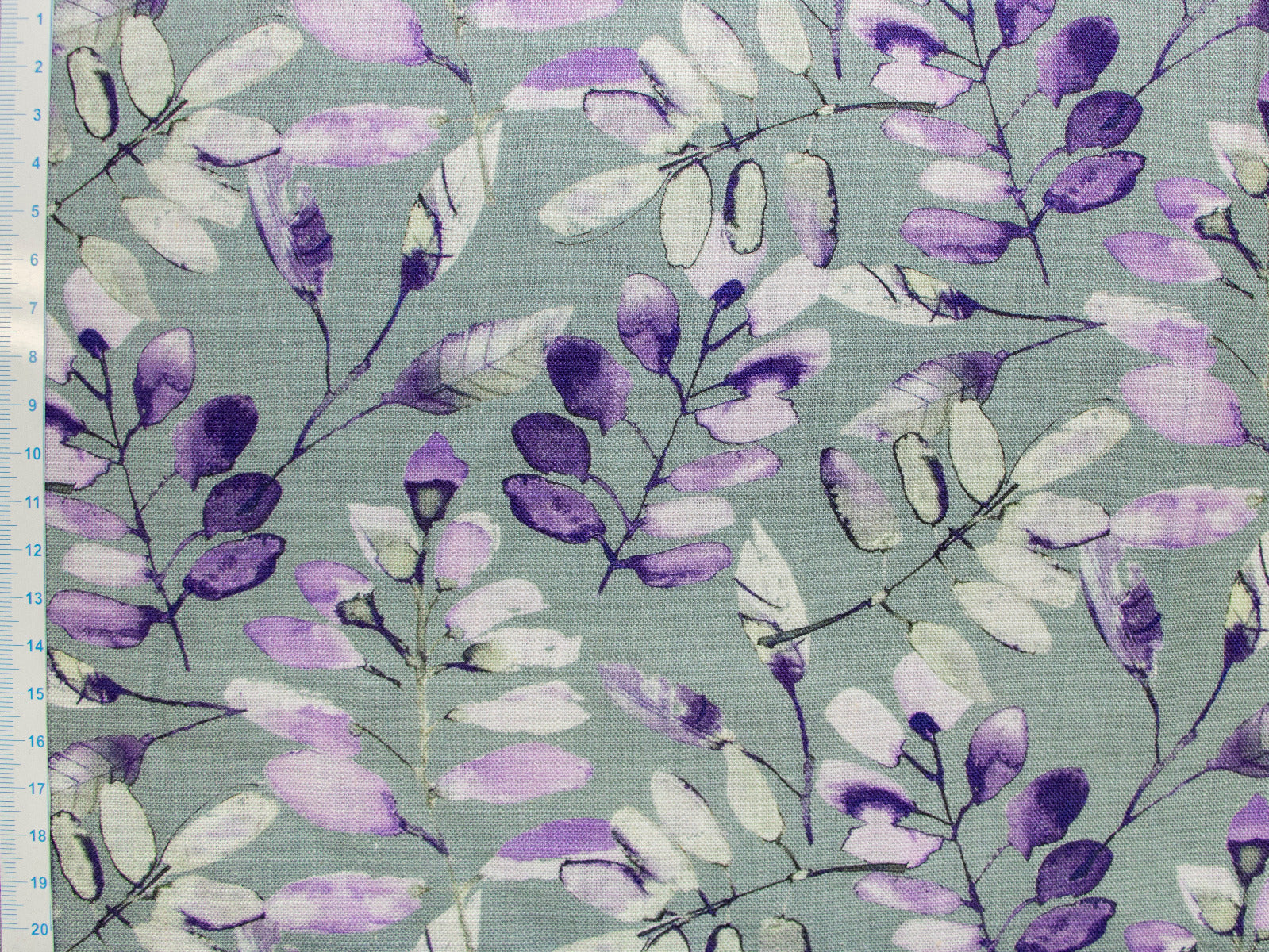 Webware Viskose Leinen - Eucalyptus - dunkle minze