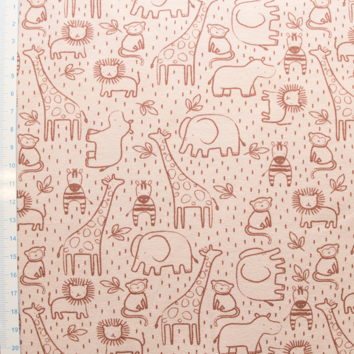 Jersey Baumwolle - Zootiere - rosa