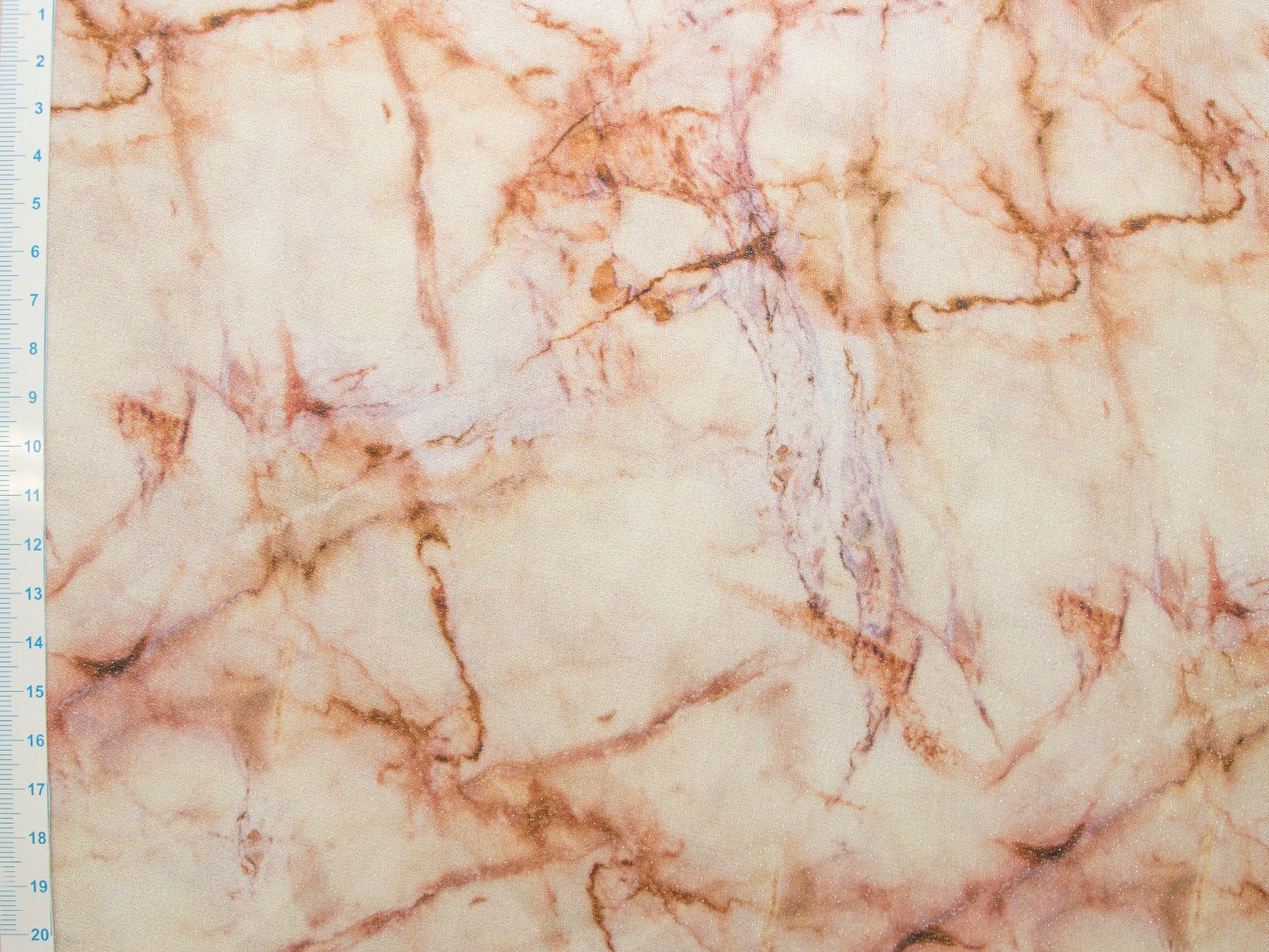 Webware Viskose - Marmormuster mit Glitzerschimmer - orange