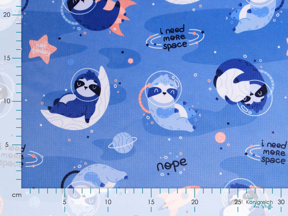 Struktur Velvet - Tierastronauten - blau