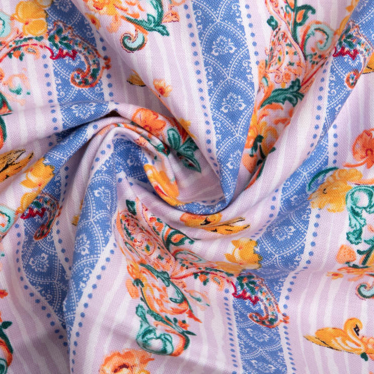 Webware Baumwolle by Klaranähta - florales Muster