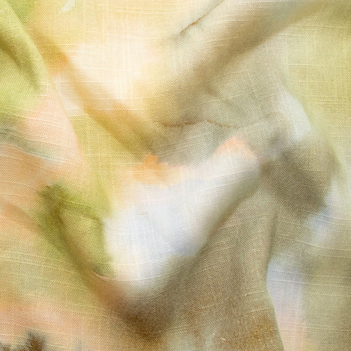 Webware Viskose Leinen - Watercolour - grün