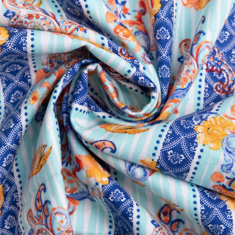 Webware Baumwolle by Klaranähta - florales Muster