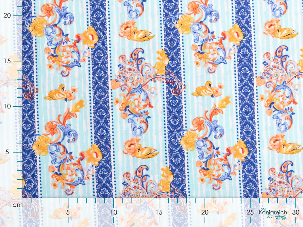 Webware Baumwolle by Klaranähta - florales Muster