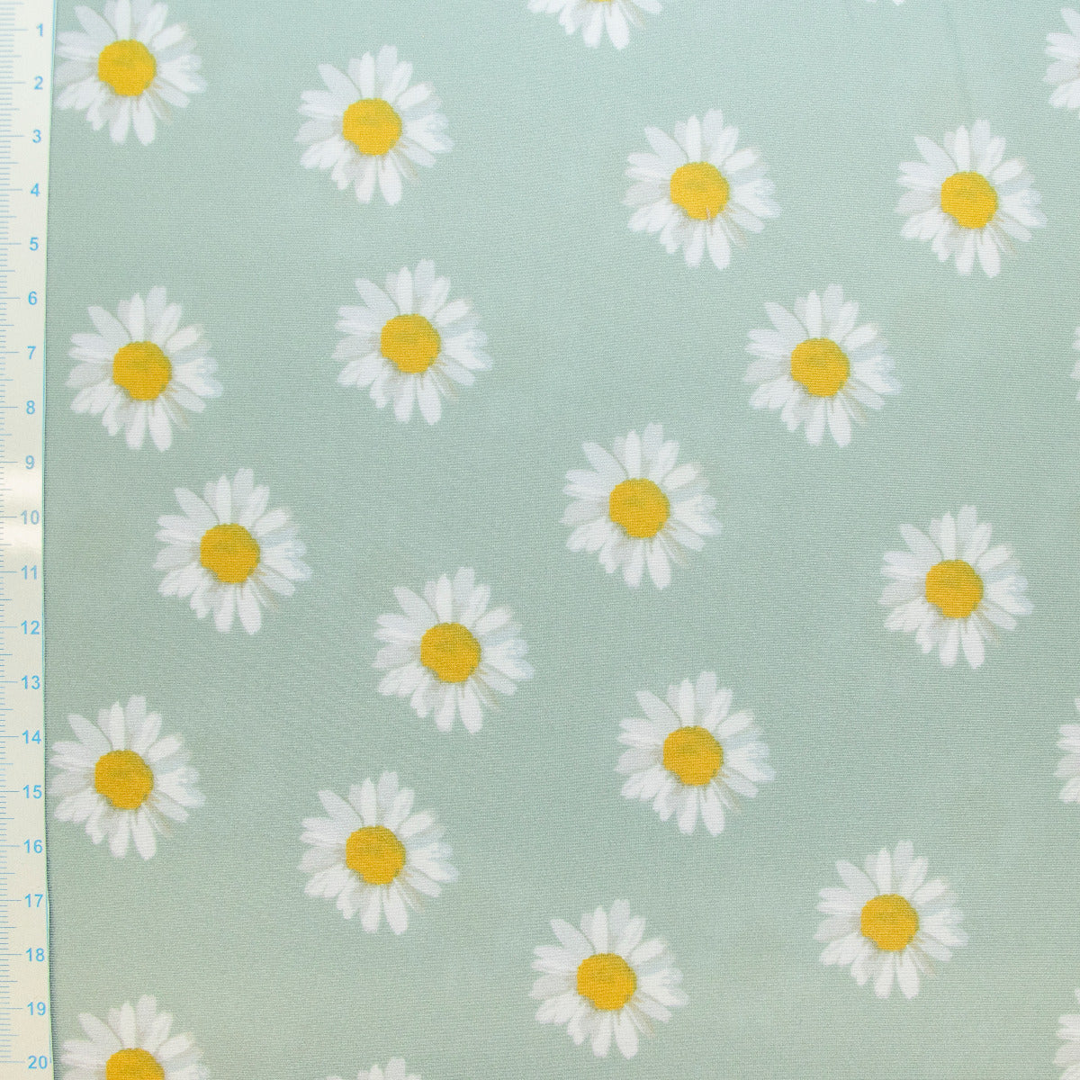 Swimwear Jersey Badestoff UV Protection UPF 50 Gänseblümchen - mint