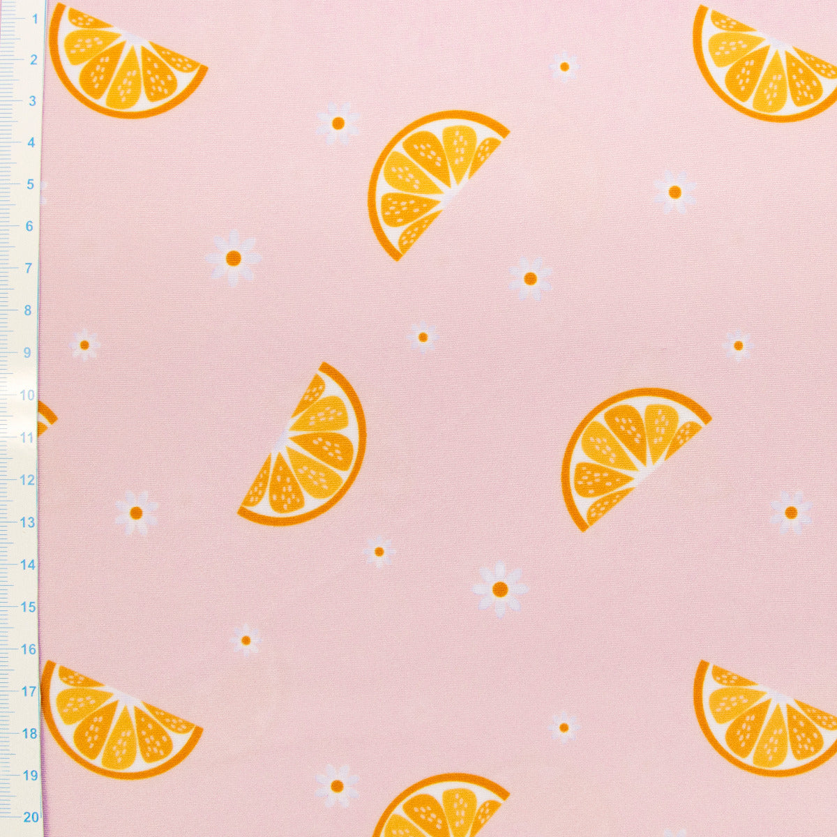 Swimwear Jersey Badestoff UV Protection UPF 50 Orangenstücke - rosa