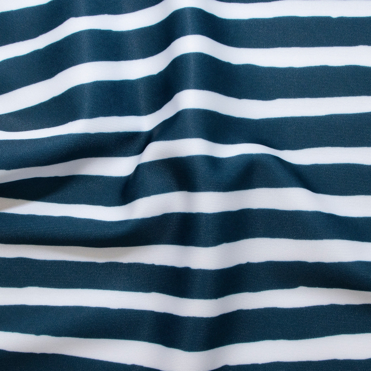 Swimwear Jersey Badestoff UV Protection UPF 50 Streifen - marine