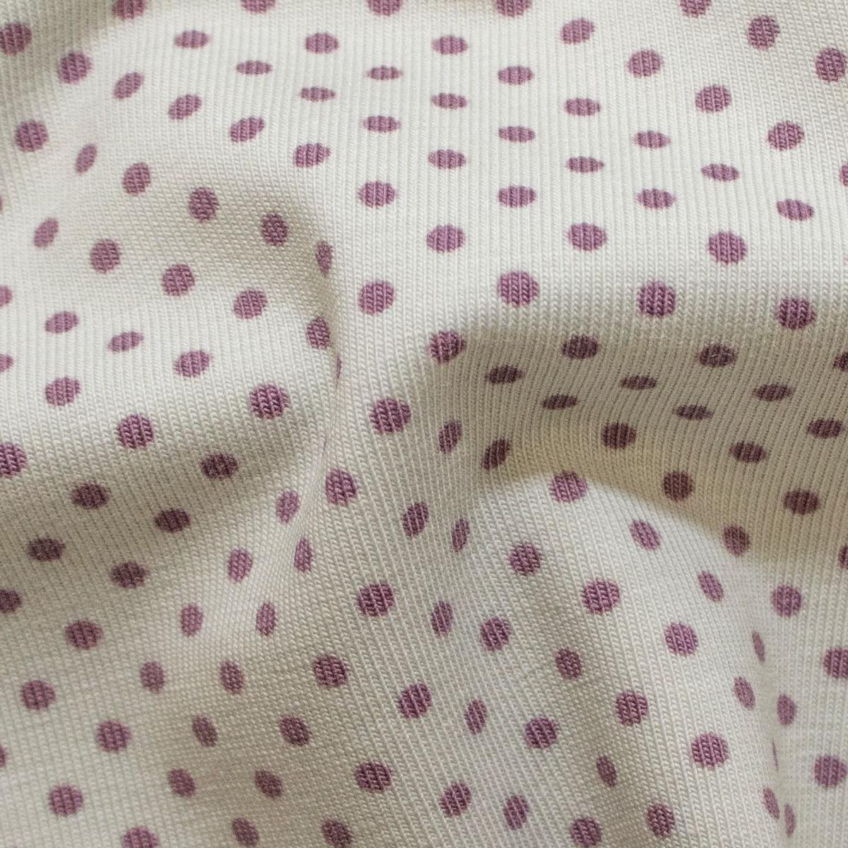 Jersey Baumwolle - Pünktchen - hellgrau - lila