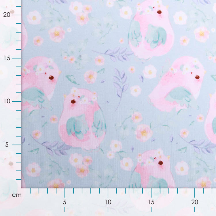 Jersey Sawfing Julius - Vogel mit Blumenkranz - zartes mint