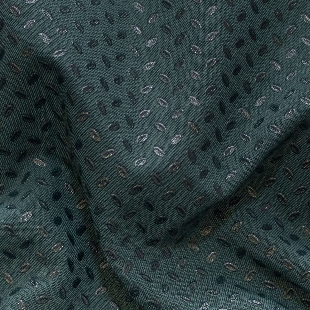 Leicht elastischer Hosenstoff - mit Gumminoppen - dunkelgrün