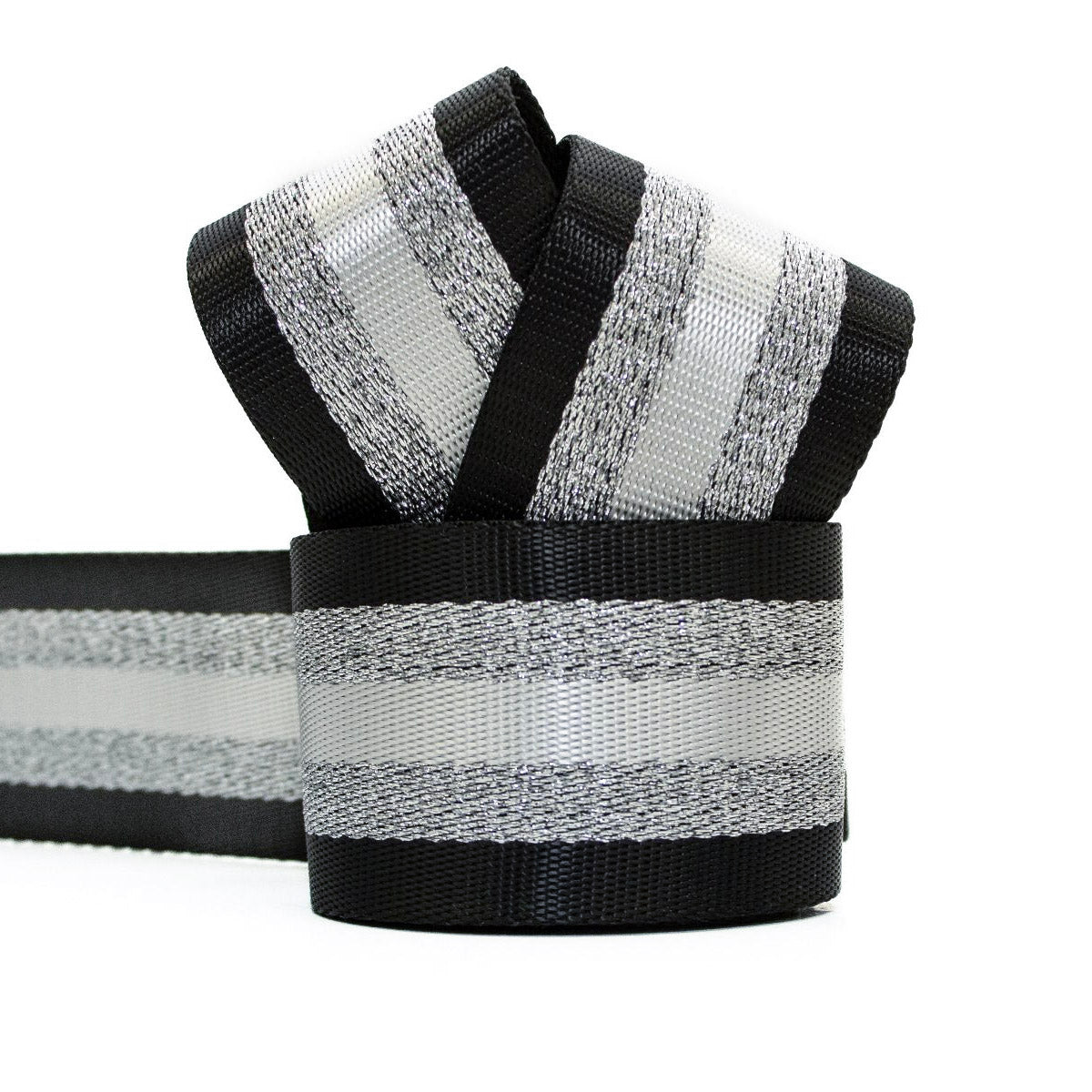 Gurtband ca. 50mm Streifen mit Glitzerfäden