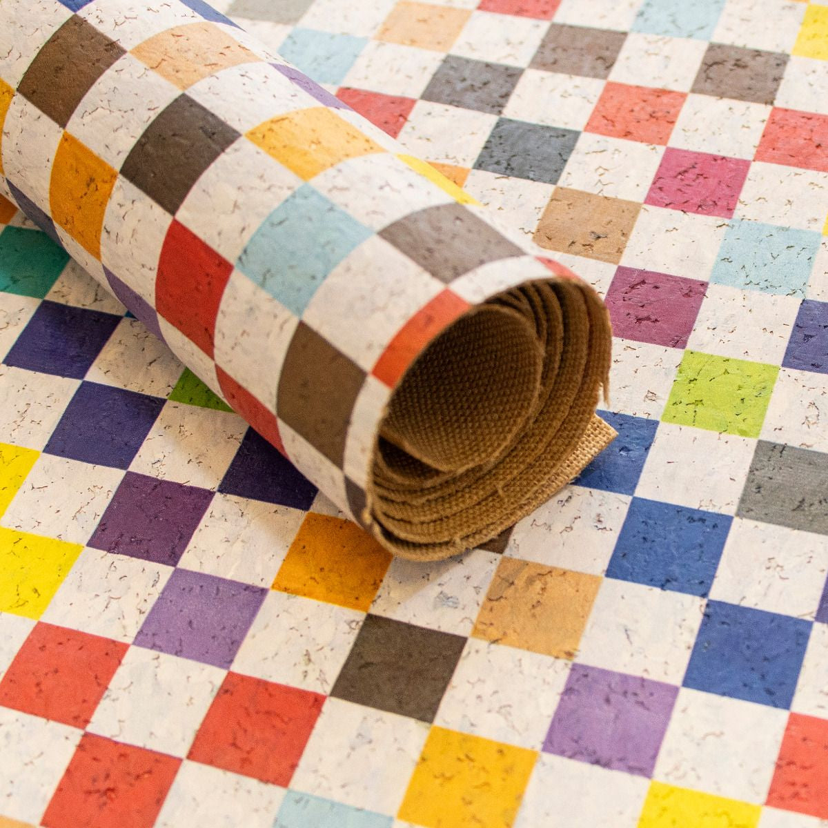 Kork Coupon ca. 50 cm x 67,5 cm - Karo