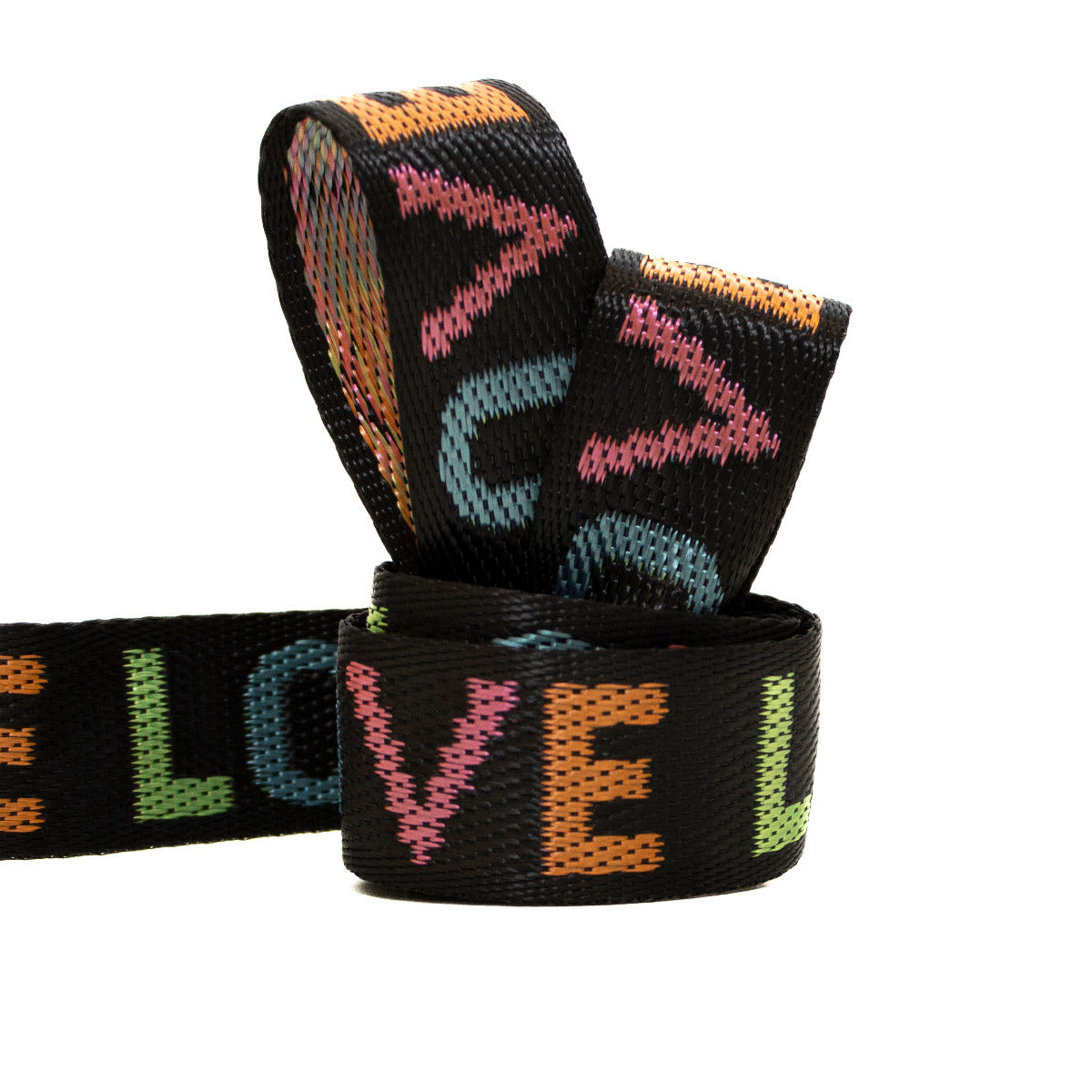 Gurtband ca. 25 mm LOVE - Schwarz