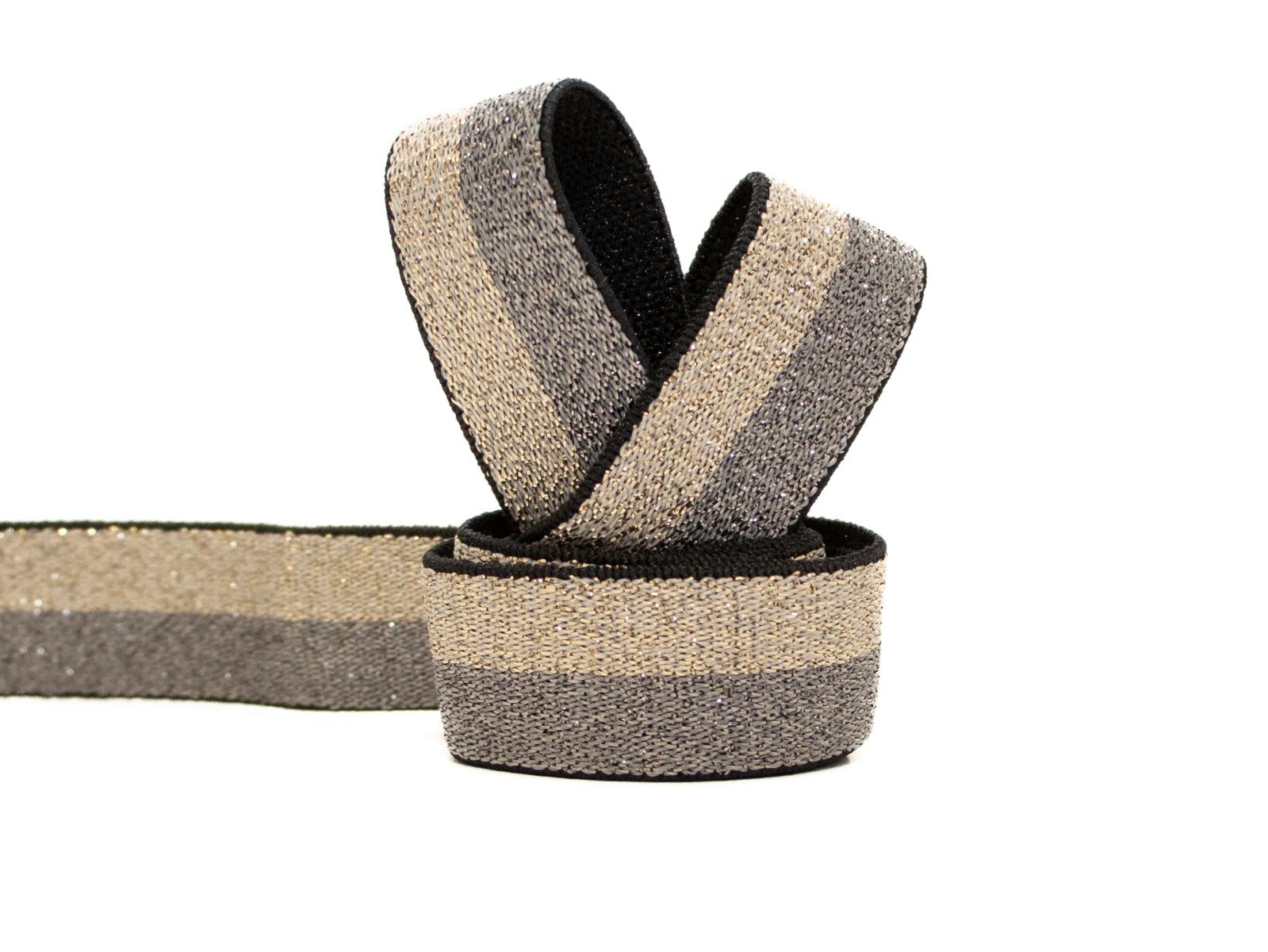 Gummiband mit Glitzer