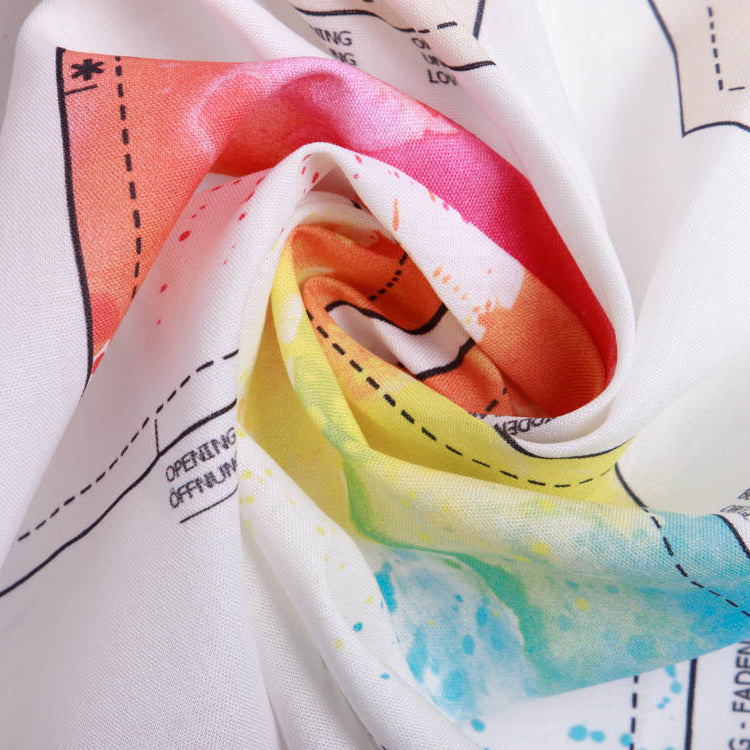 Webware Baumwolle Digitaldruck PANEL ca. 60 x 145 cm für Behelfsmasken - 12 verschiedene Motive - weiß