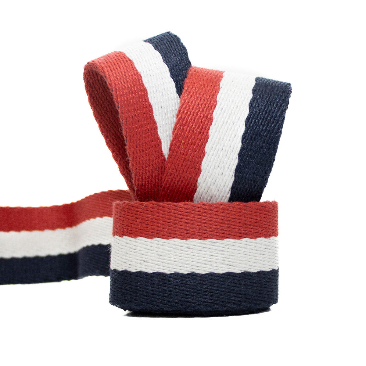 Gurtband ca. 38 mm - Streifen - rot - weiß - dunkelblau