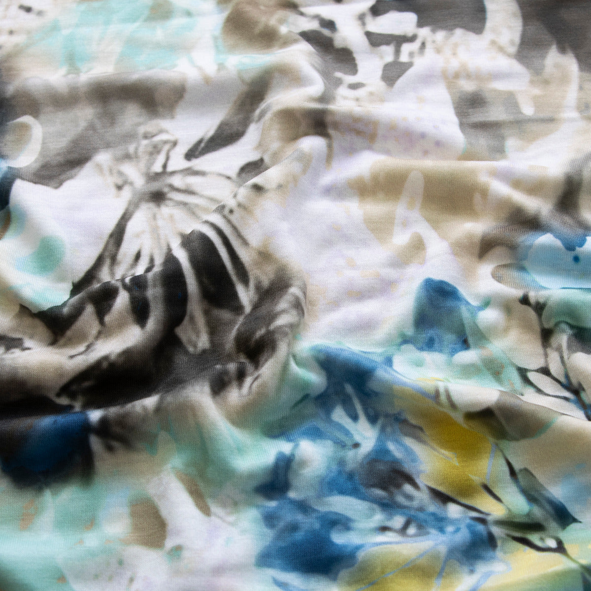 Jersey Digitaldruck - Blütenvielfalt - mint