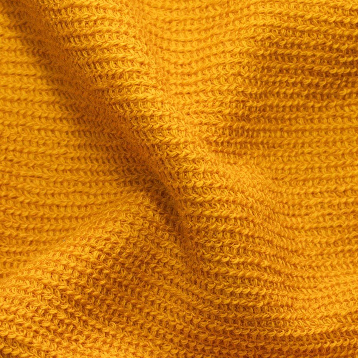 Strickstoff Lillestoff - außen Waffeloptik innen Softtouch - senfgelb