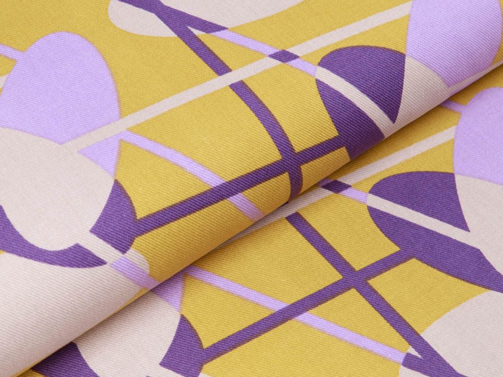 Twill Baumwolle by Tillisy - ovale Kreise und Streifen