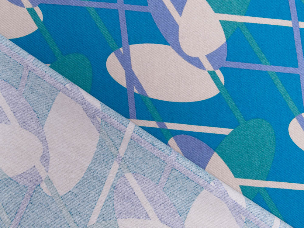 Twill Baumwolle by Tillisy - ovale Kreise und Streifen