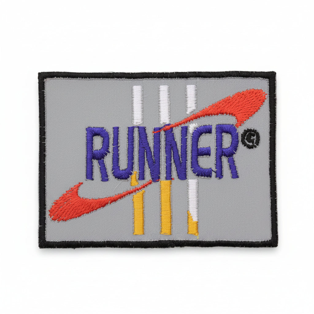 Applikation zum Aufbügeln Reflektor - reflektierendes Sport-Logo – grau