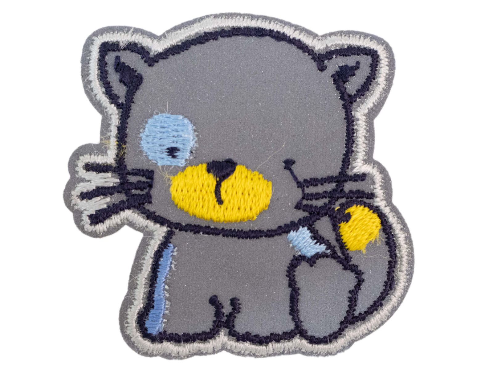 Applikation zum Aufbügeln Reflektor - reflektierendes Katzenbaby – grau