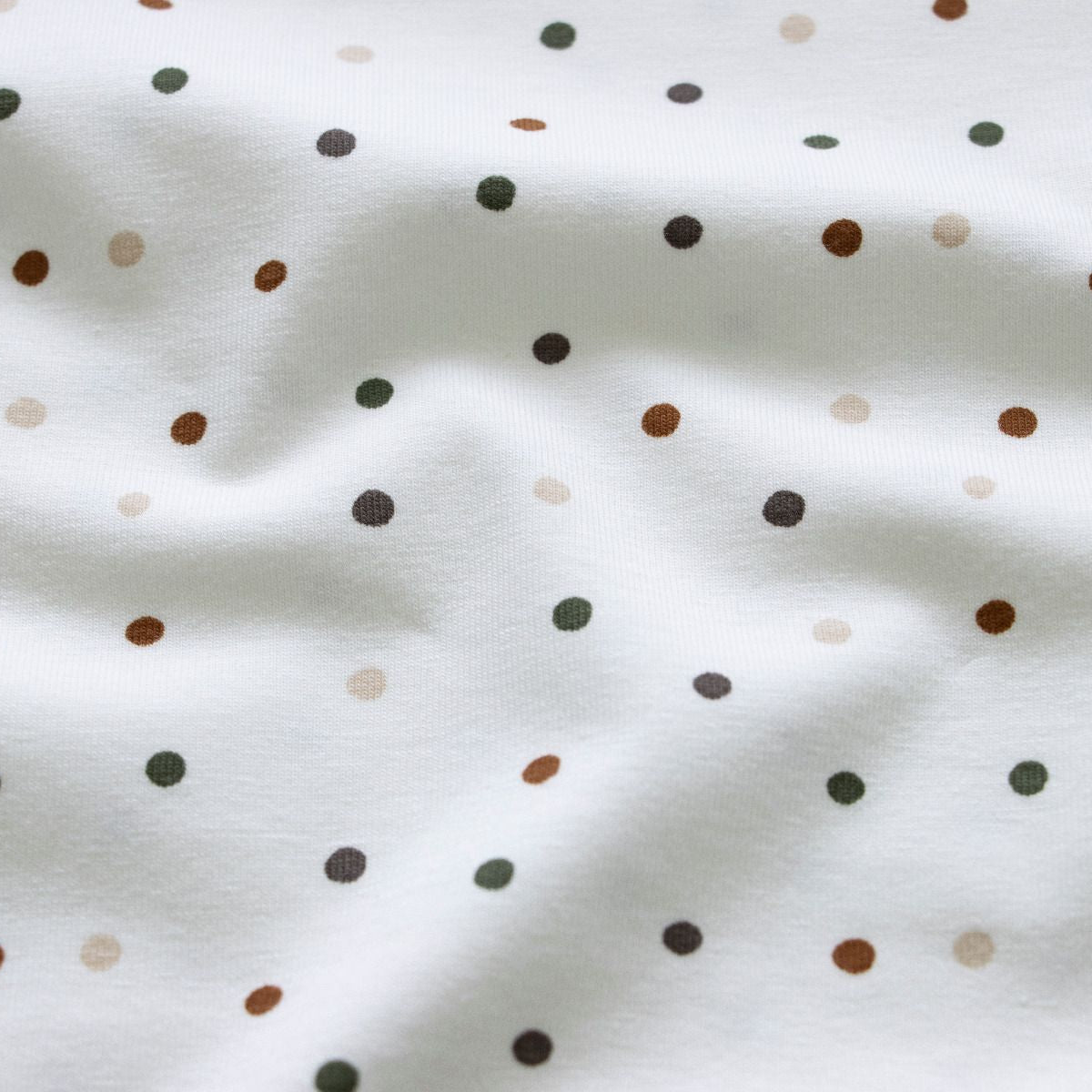 Jersey - unregelmäßige Punkte - wollweiß