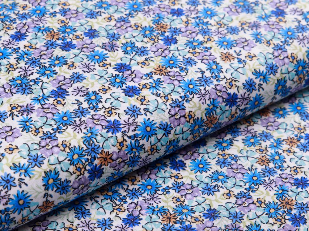Webware Popeline Baumwolle Digitaldruck - Blumenmeer