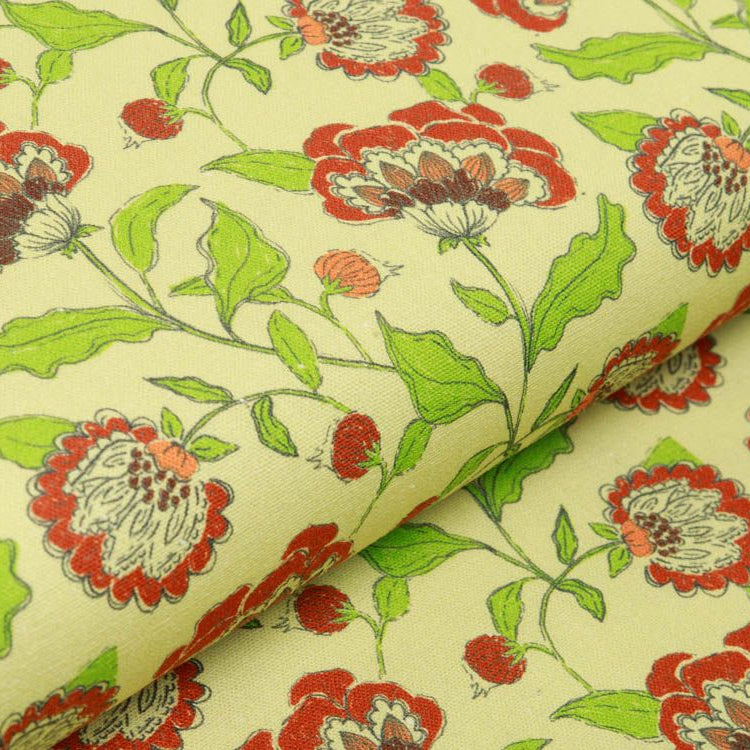 Webware Viskose Halbleinen SARAH - Blumen