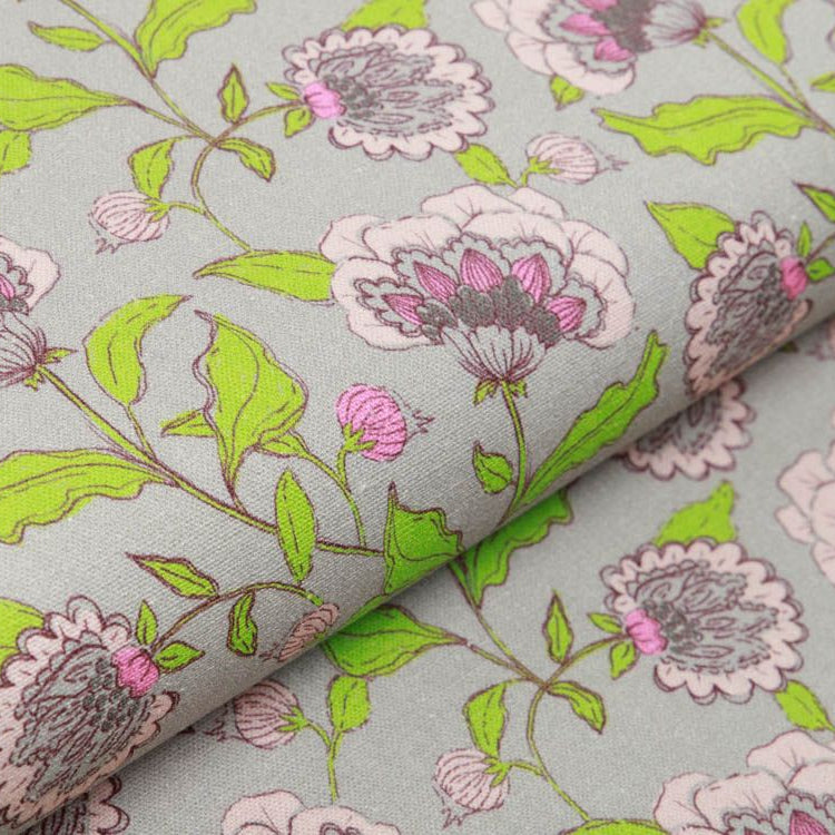 Webware Viskose Halbleinen SARAH - Blumen